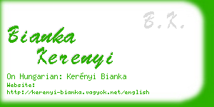 bianka kerenyi business card
